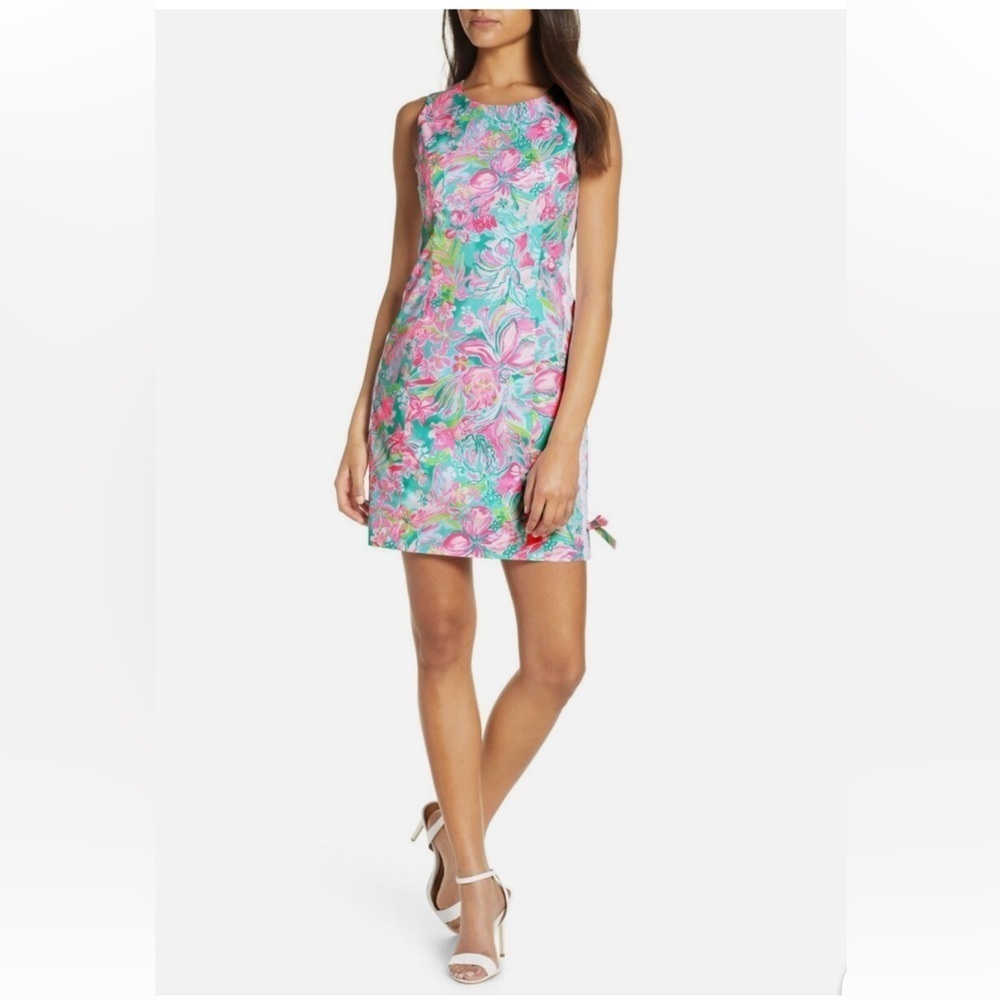 Lilly Pulitzer Mila Crochet Sleeveless Shift
Dress Hot on the Scene Pink 00. #6